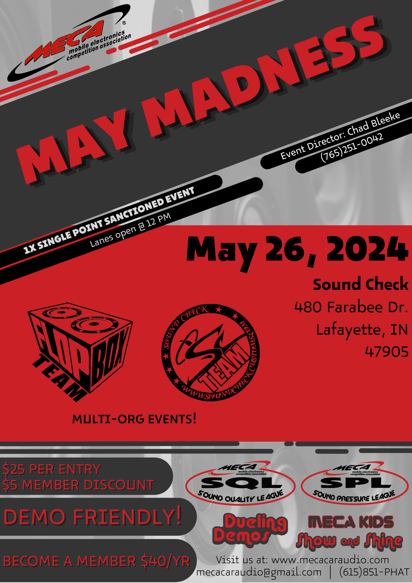 May Madness Event Details » MECA
